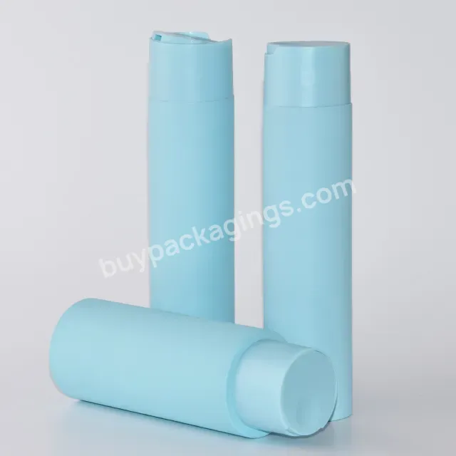 150ml 200ml Blue Round Screw Cap Cosmetic Packaging Bottle Top Plastic Cosmetic Remover Water Toner Gel Packaging Pet Bottle