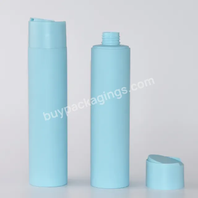 150ml 200ml Blue Round Screw Cap Cosmetic Packaging Bottle Top Plastic Cosmetic Remover Water Toner Gel Packaging Pet Bottle