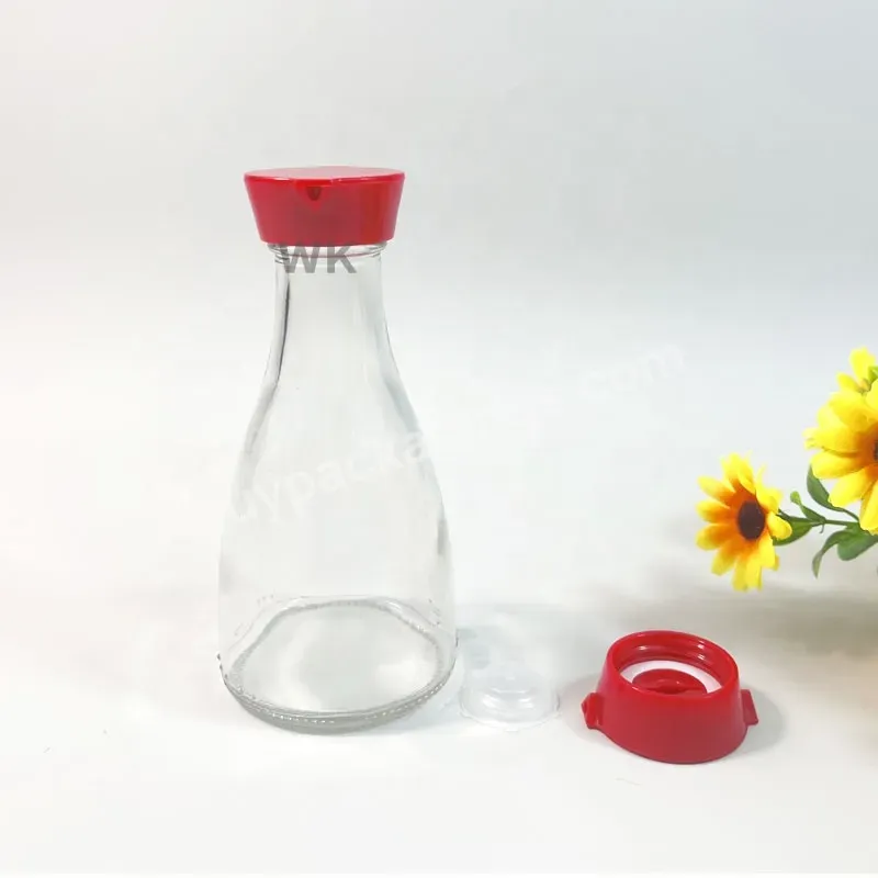 150ml 5 Oz Table Top Soya Sauce Glass Bottle Clear Easy Pour Glass Condiment Dispensers Soy Sauce Bottles