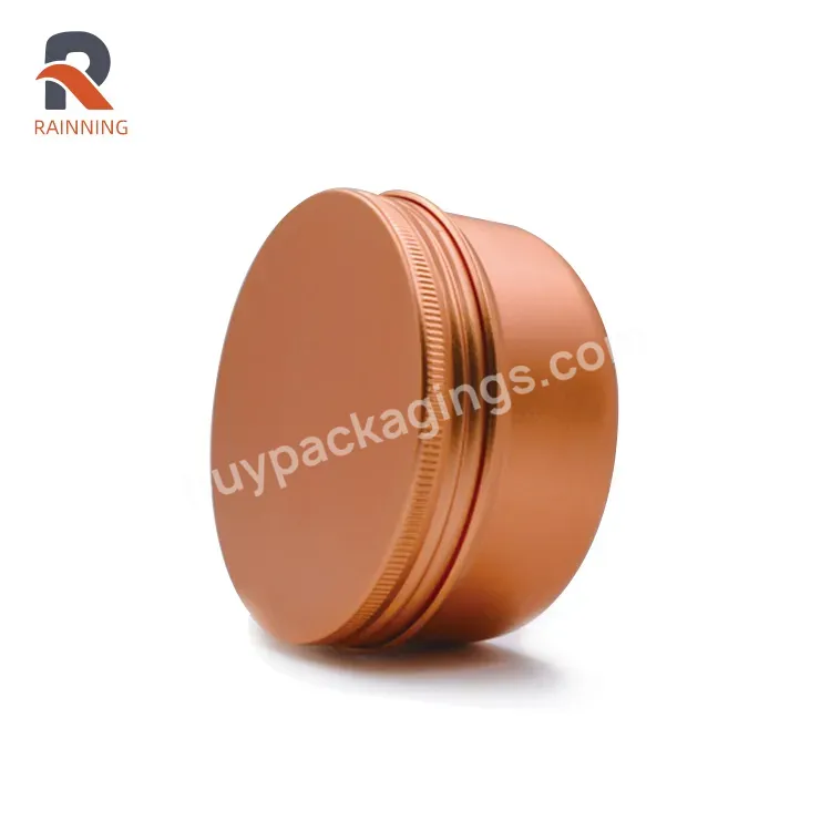 150ml Custom Copper Color Aluminum Jar Cosmetic Container For Hair Wax/candle Tin Container