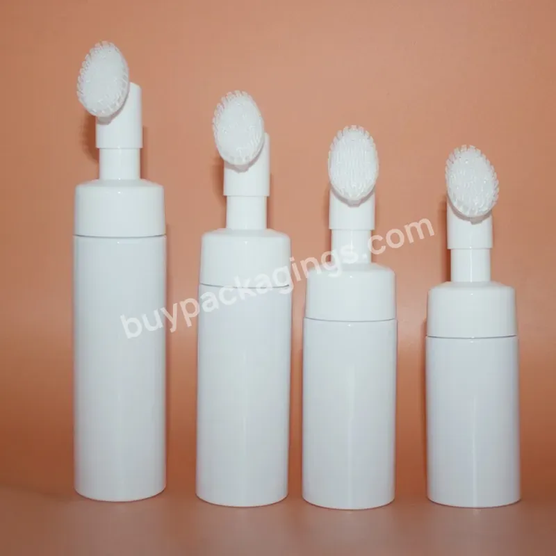 150ml Plastic Foam Bottle With Silicone Brush For Personal Face Washing