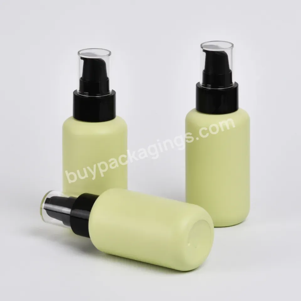 150ml Skin Care Soft Touch Round Pet Plastic Facial Toner Cream Lotion Bottles Packaging With Lotion Pump