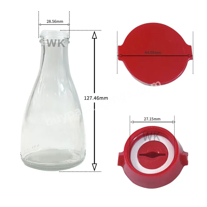 150ml Soy Sauce Glass Bottle With Plastic Lids,Soy Oil Glass Bottle With Two Hole Lid