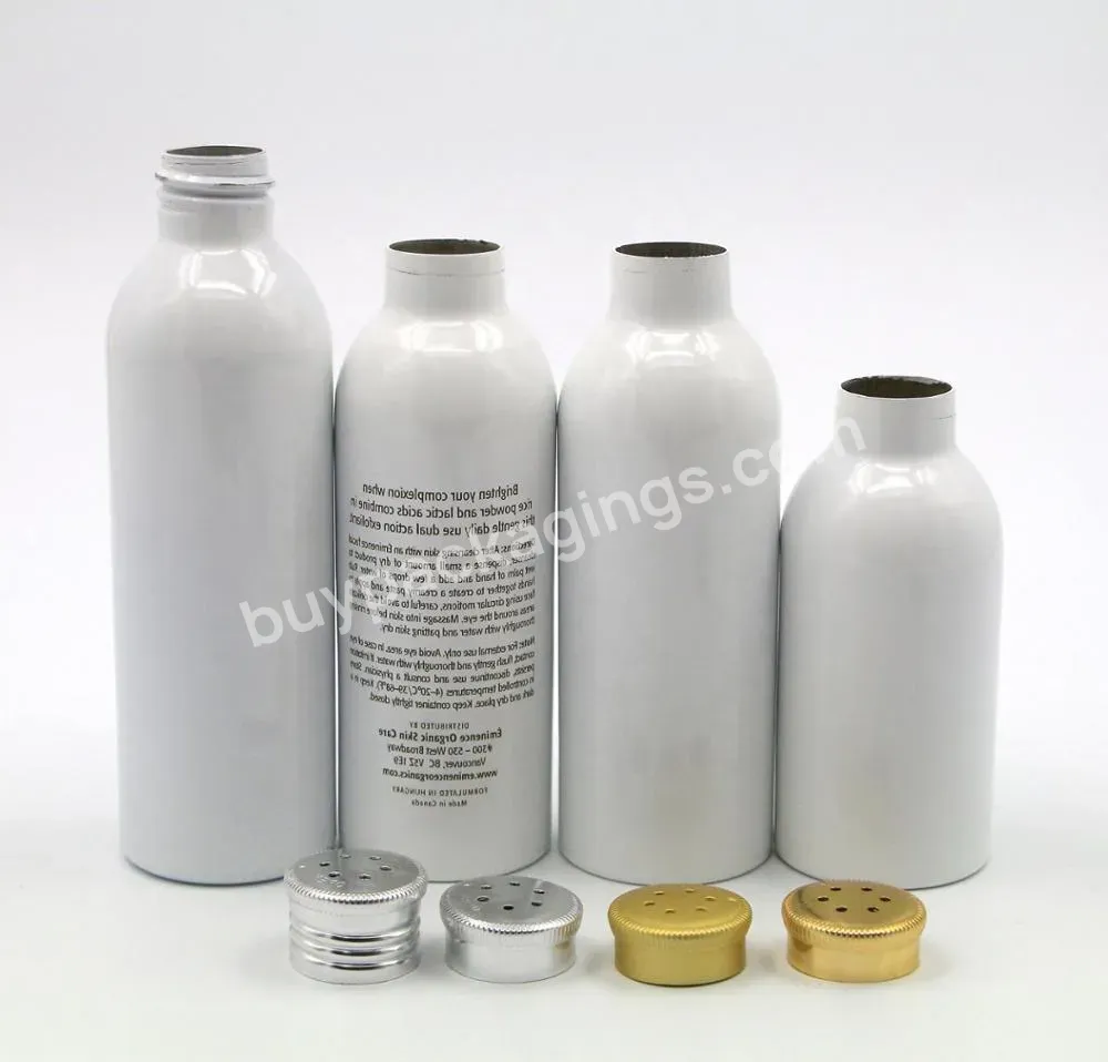 150ml White Coating Aluminum Powder Shaker Bottle With Sifter Cap