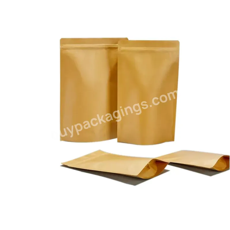 15*24+4 Stand Up Tea Bags Aluminum Heat Seal Paper Coating Foil Inside Brown Kraft Paper Bag