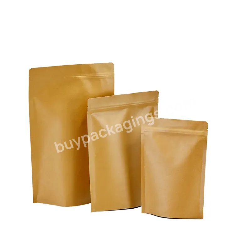 15*24+4 Stand Up Tea Bags Aluminum Heat Seal Paper Coating Foil Inside Brown Kraft Paper Bag