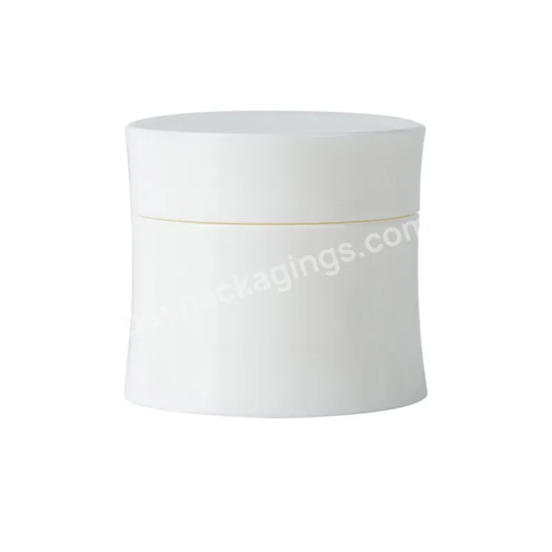 15/30/50g Wholesale White Small Waist Split Jar Cream Plastic Jar Hand Cream Eye Cream Empty Jar