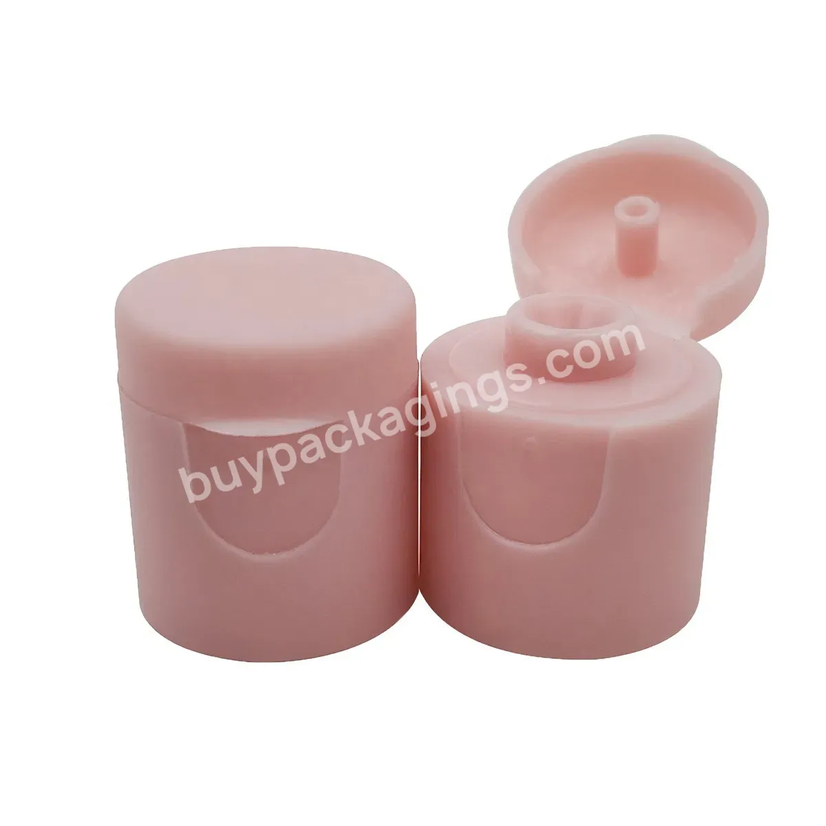 15/415 15mm Small Mini Matte Pink Plastic Pp Flip Top Cap Lid For Cosmetic Hand Sanitizer Bottles