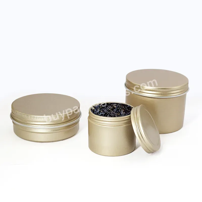 15g 20/40/50/80ml/100ml Cream Container Packaging Cosmetic Jar Frosted Gold Screw Top Lid Aluminum Tin Can With Lids