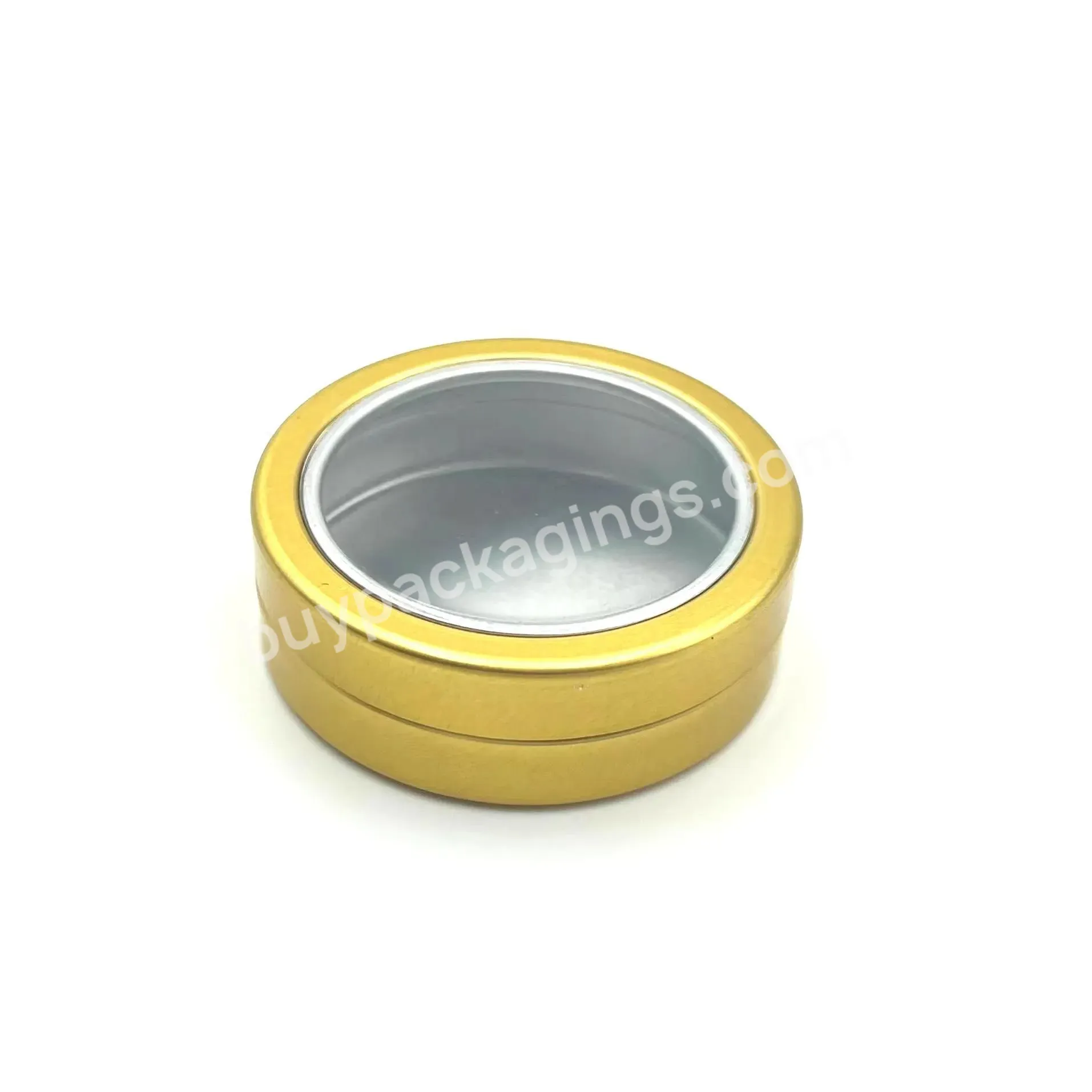 15g 20g Small Mini Metal Aluminum Container Jar With Clear Visible Pvc Window Lid