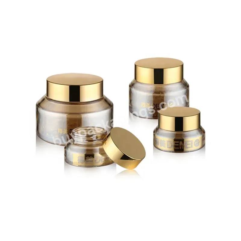 15g 30g 30g 100g Luxury Skin Care Cream Glass Jar With Lids Cosmetic Packaging