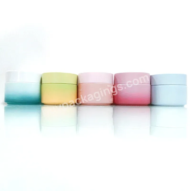 15g 30g 50g 100g Wholesale Luxury Cosmetic Packaging Blue Frosted Glass Jars Matte Pink Face Cream Jar With Logo Printing - Buy Cosmetic Jar,Skincare Body Cosmetic Lotion Glass Packaging Container Body Butter Frosted Cream Jars With Lid,Black Blue Gr