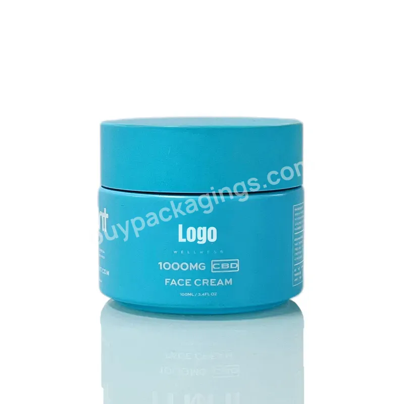 15g 30g 50g 60g 100g Empty Opal Cosmetic Glass White Matte Blue Porcelain Skincare Cream Jars Container With Lid