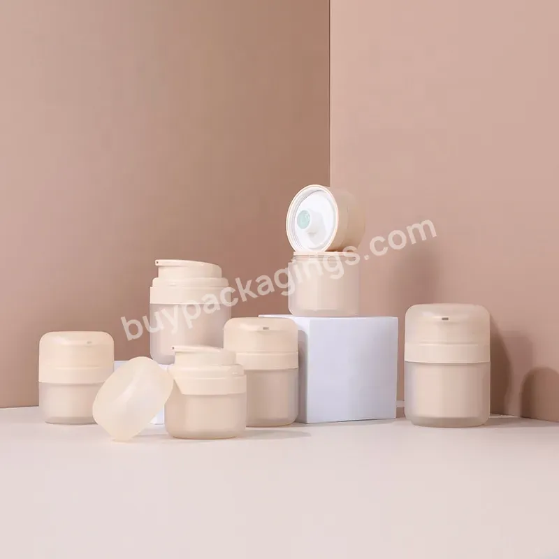 15g 30g 50g Airless Cream Jar Cosmetic Plastic Airless Pump Lotion Jar Cosmetic Container - Buy Airless Cream Jar,30ml Airless Bottle,Cosmetic Airless Pump Bottle.