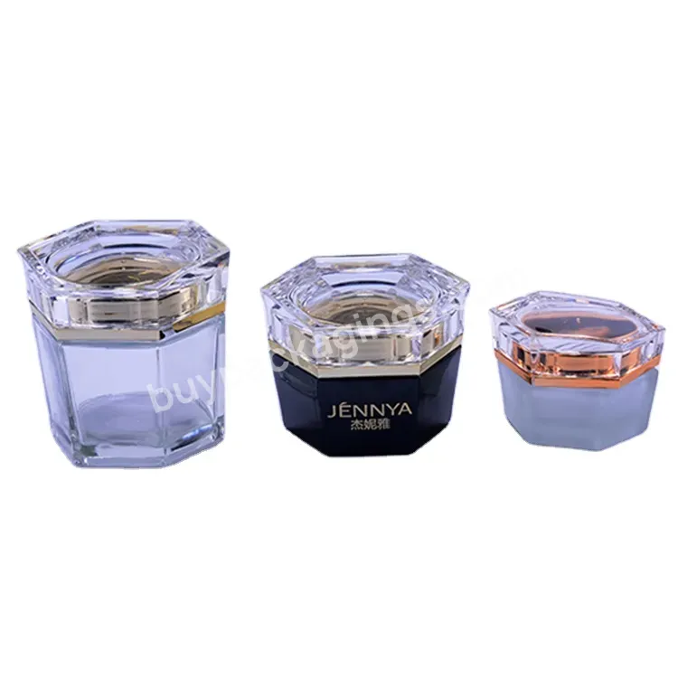 15g 30g 50g Cosmetic Glass Cream Jar With Screw Cap Luxury Eye Cream Containers