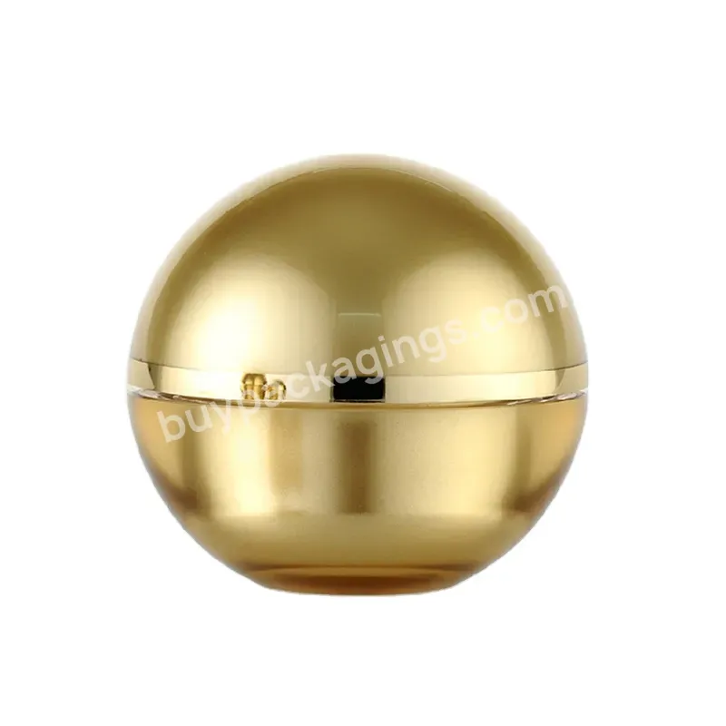 15g 30g 50g Luxury Empty Sphere Acrylic Cream Container Gold Eye Cream Sample Cosmetic Jar Bottle Packaging Pot