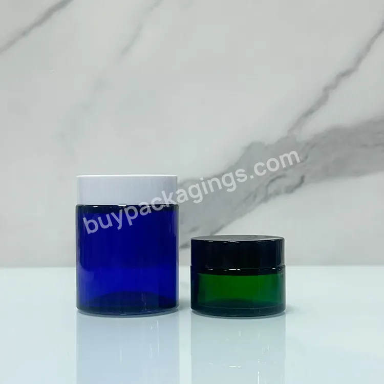 15g 30g Luxury Frosted Cosmetics Packaging Green Glass Cream Cosmetic Jar With Plastic Bamboo Lid 5g 50g 100g - Buy Glass Cosmetic Jar,Cosmetic Jar,50g Cosmetic Jar.