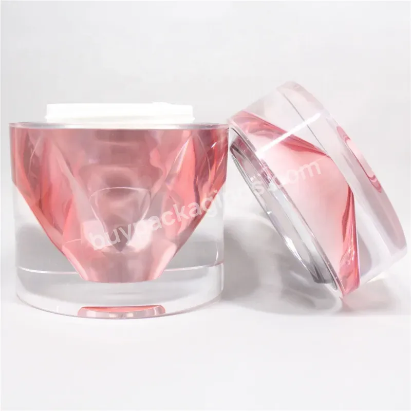 15g 50g Luxury Cosmetic Packaging Containers Acrylic Diamond Cream Jar And Bottle New Product High-grade Cosmetic Container