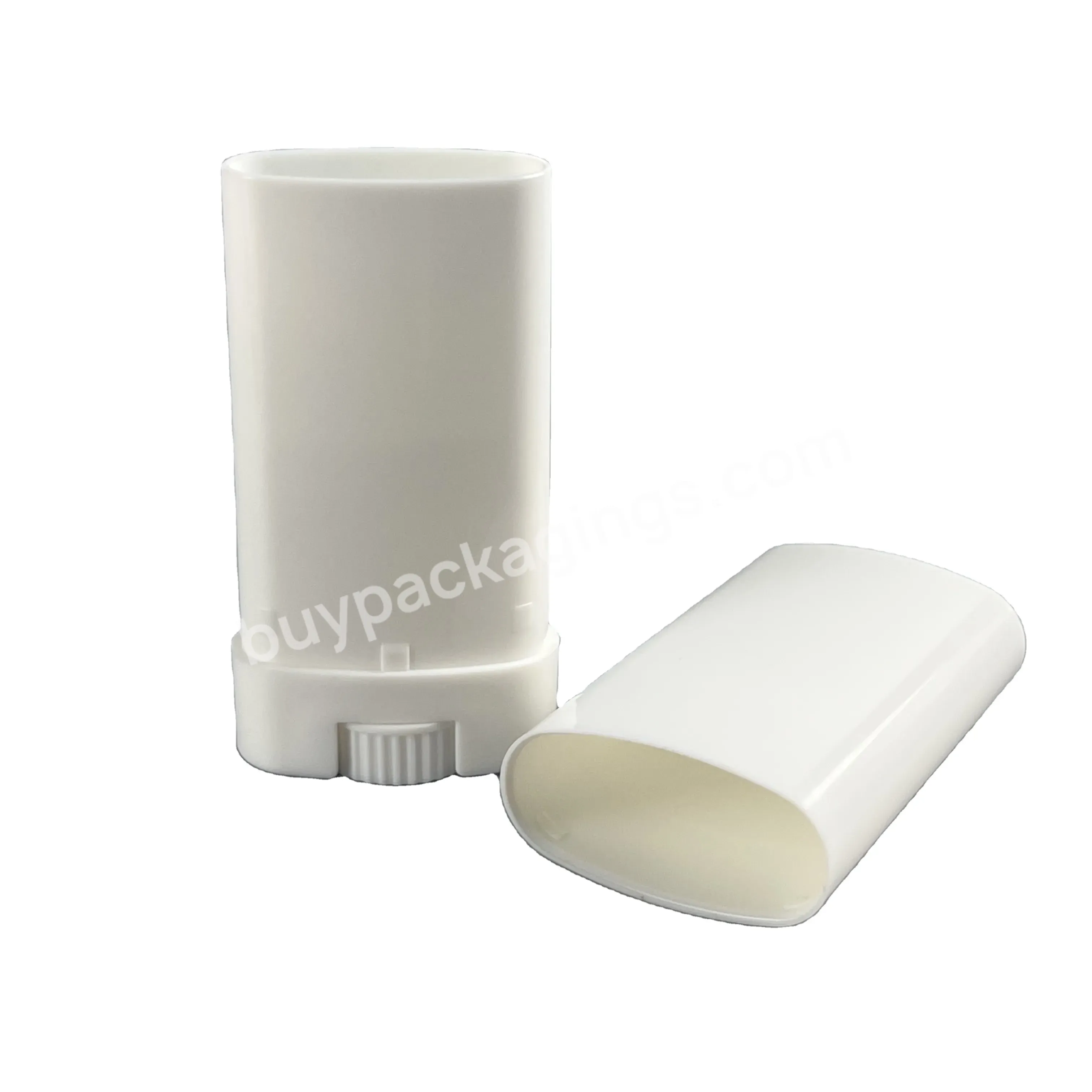 15g Matte Shiny Flat Tube Oval Deodorant Stick Tube Oval Deodorant Container For Cosmetic