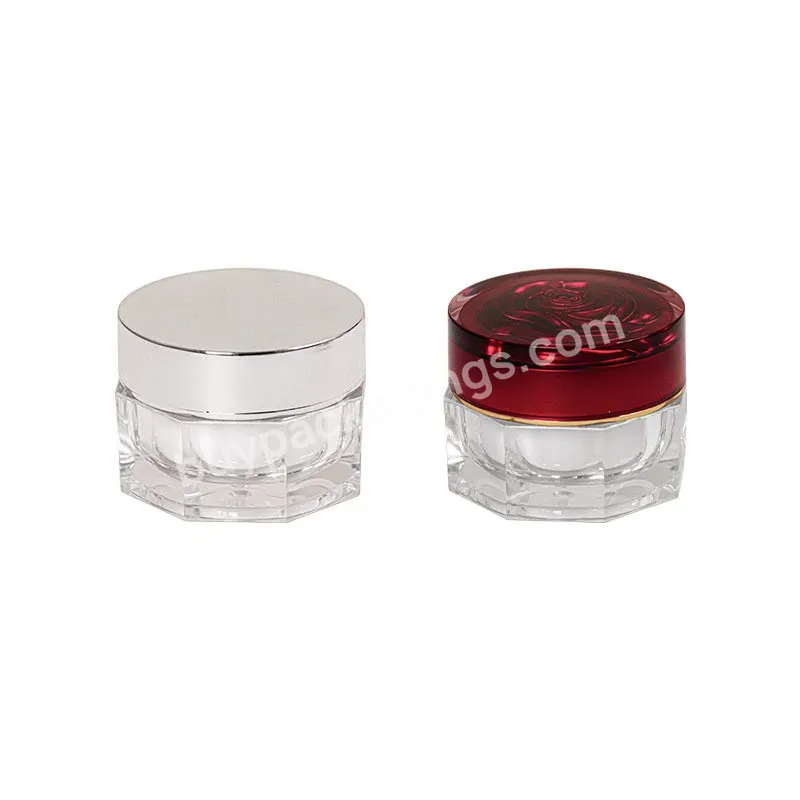 15g/30g Wholesale Acrylic Face Cream Bottle Plastic Eye Cream Bottle Cosmetic Sample Clear Bottle