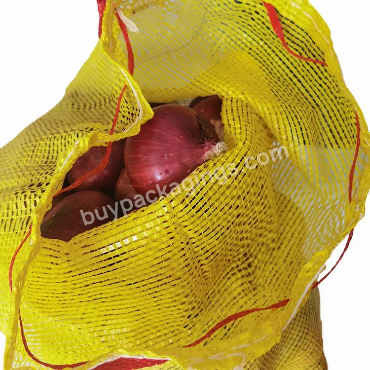 15kg 20kg 25kg Onion Potato Wholesale China Plastic Net Raschel Bags On Roll