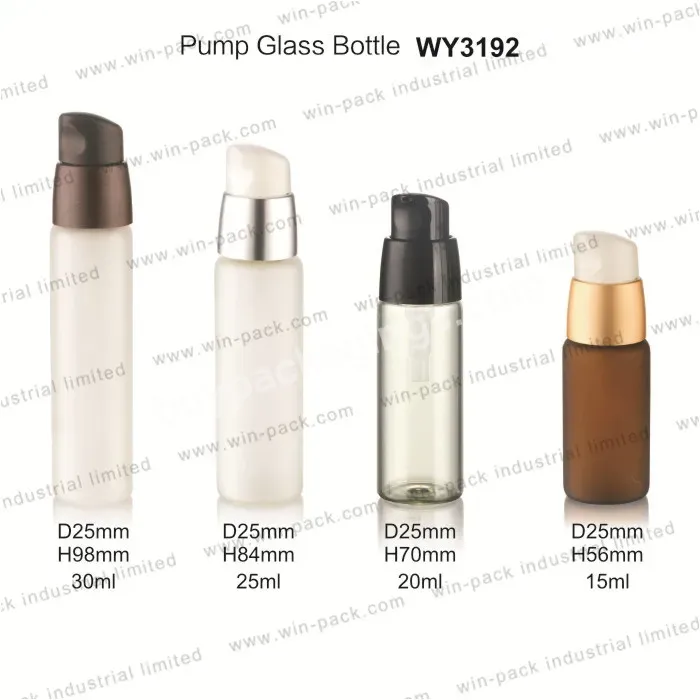 15ml 20ml 25ml 30ml Frosted Transparent Tubing Empty Cosmetic Containers For Lotion Or Serum With Pump And Cap