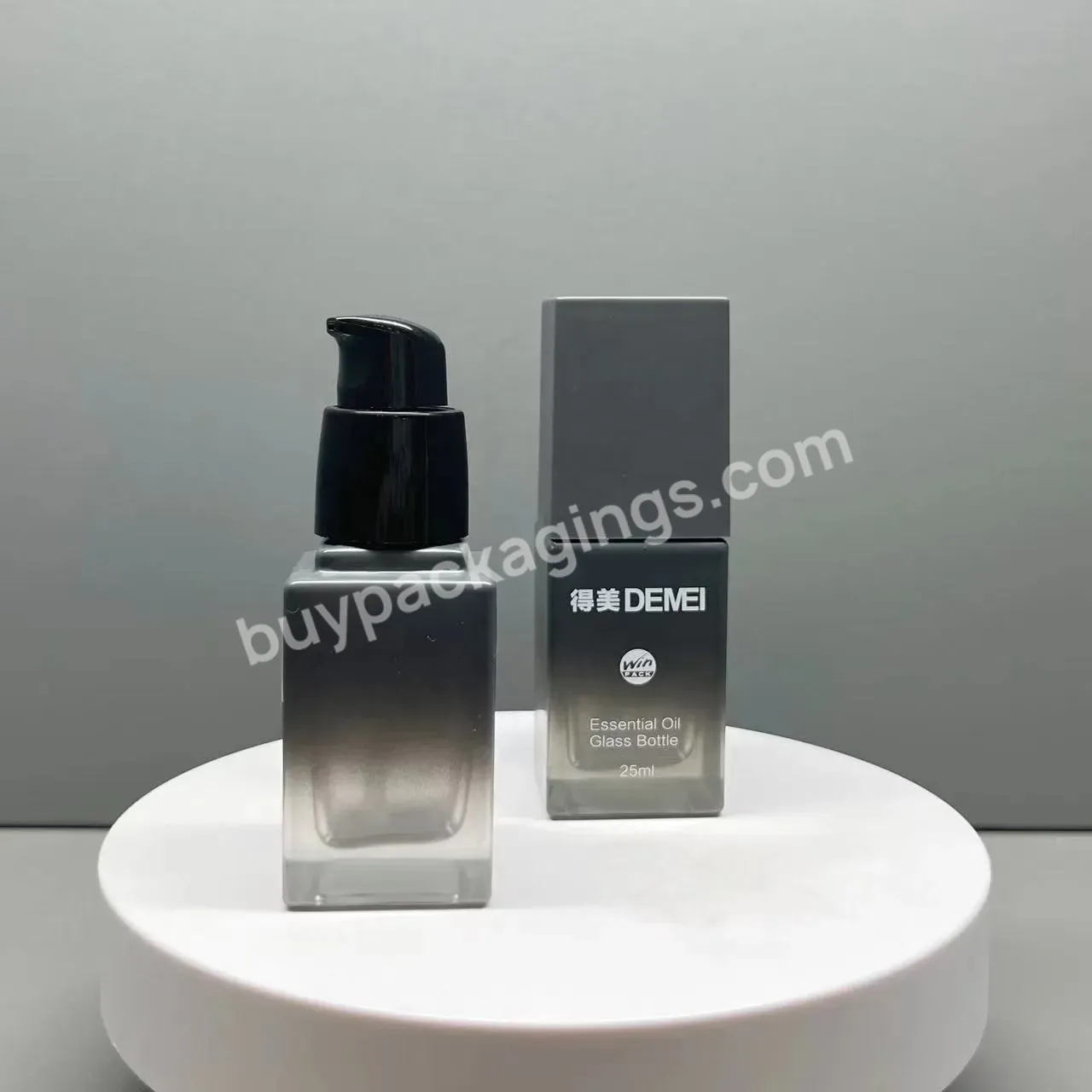 15ml 20ml 30ml 40ml Square Glass Skincare Bottles Containers For Cosmetics