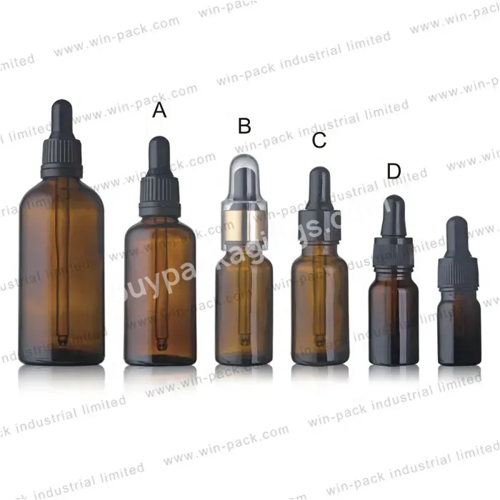 15ml 20ml 30ml Cosmetic Raw Material Amber Glass Dropper Bottle For Essential Oil Packaging