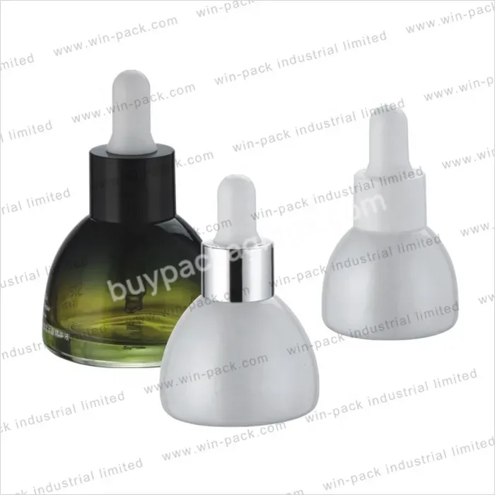 15ml 20ml 30ml Rainbow Pagoda-shaped Glass Serum Bottle With Gold Dropper For Skincare Oil