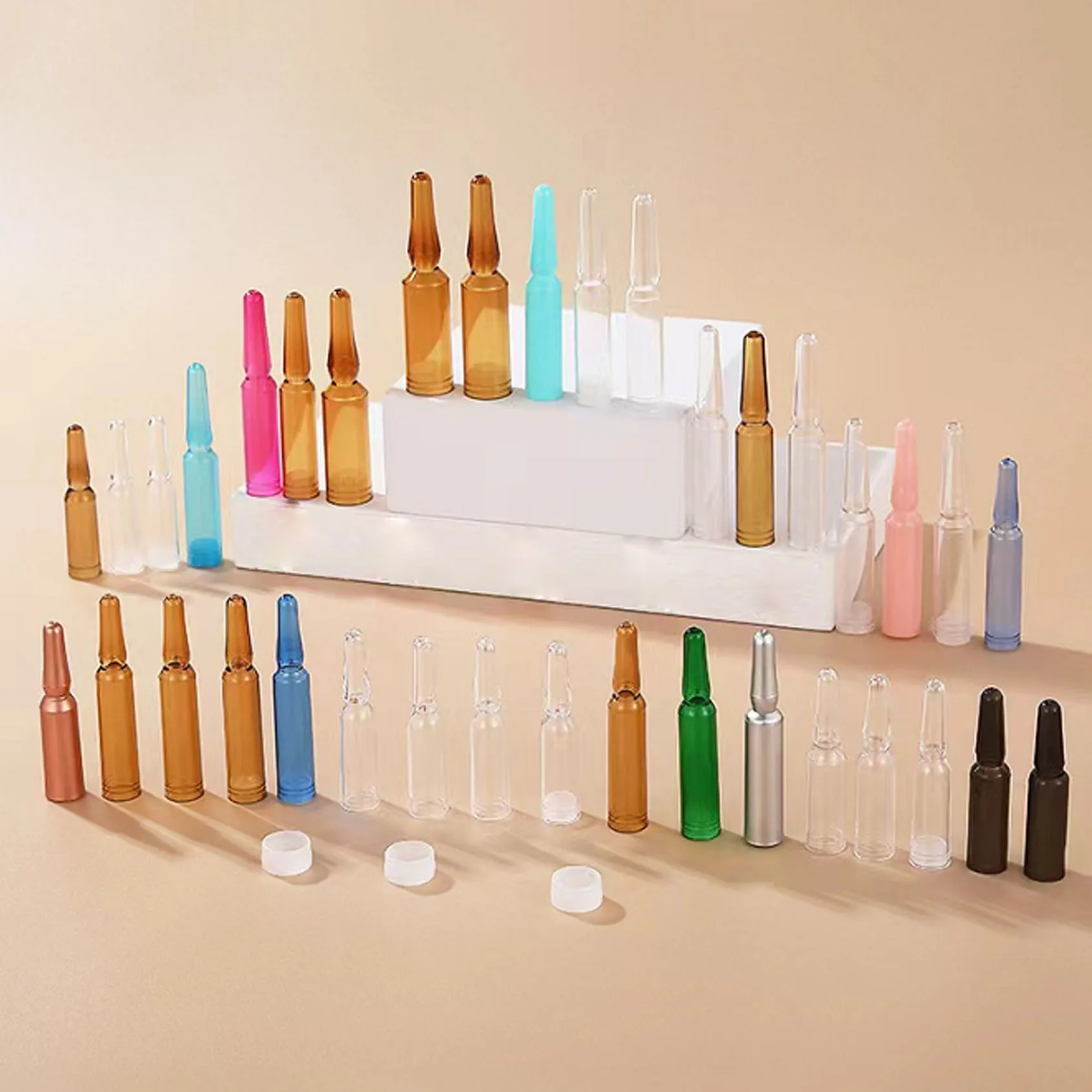 1.5ml 2ml PETG PP Plastic Mini Empty Essence Serum Ampoules Bottle For Cosmetic