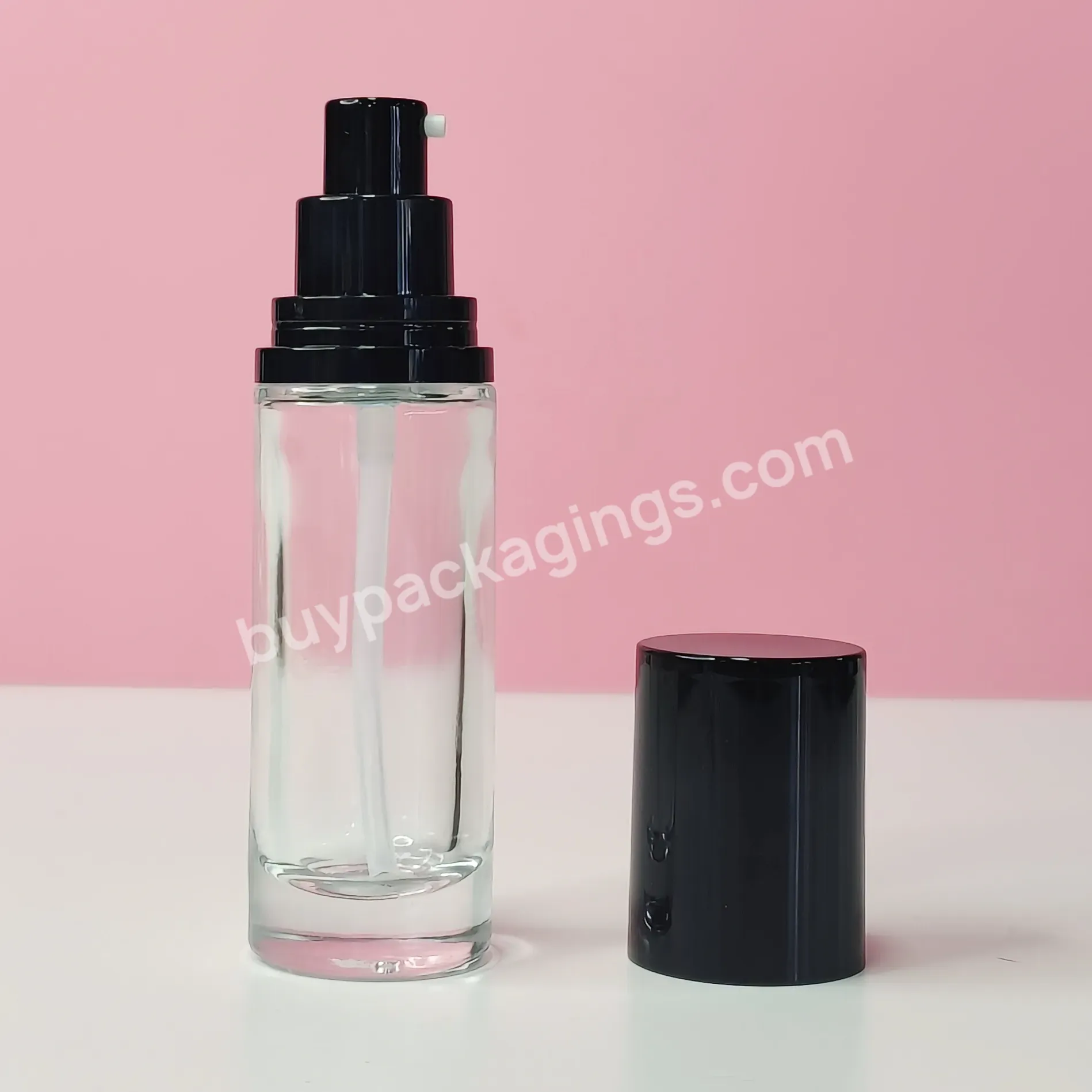 15ml 30ml 1oz Empty Cosmetic Package Frosted Clear Liquid Foundation Container Glass Bottle