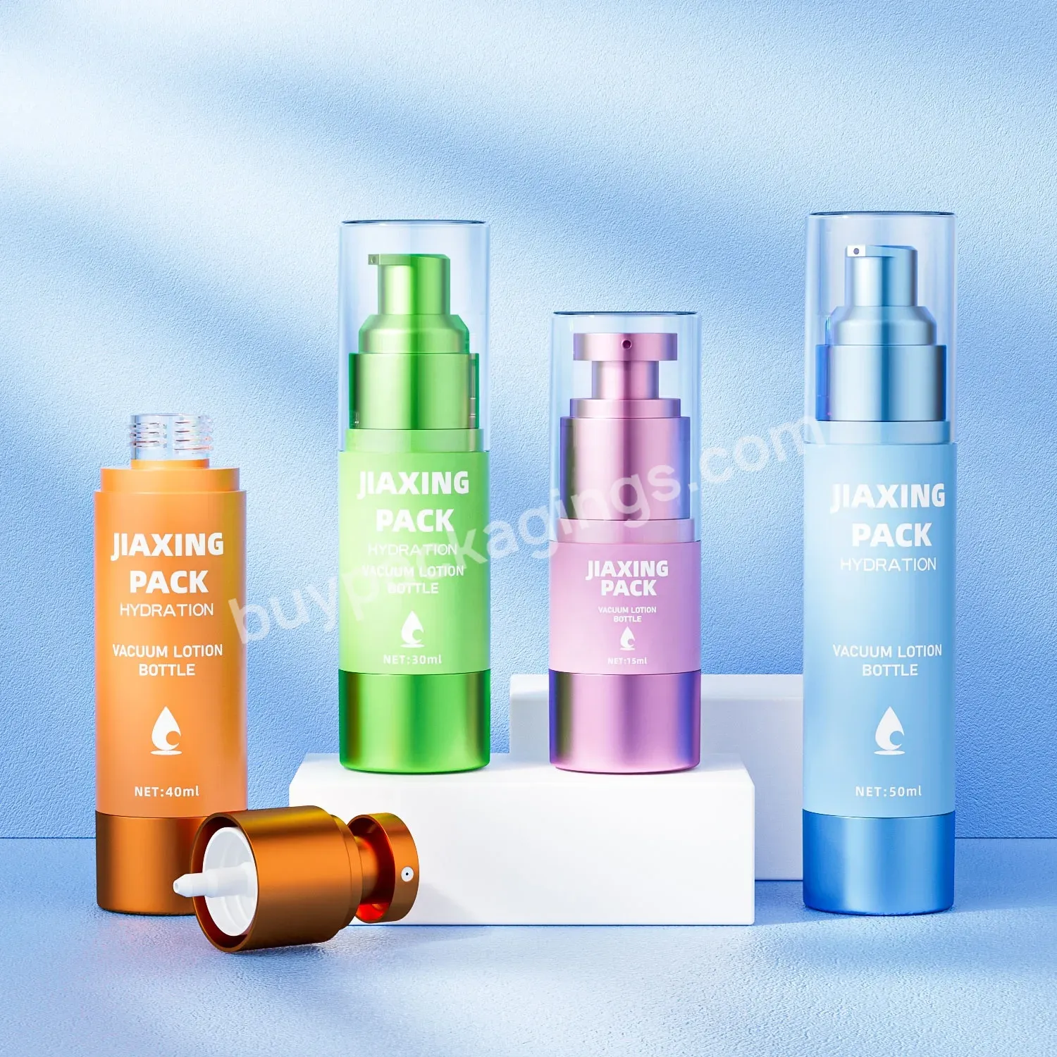 15ml 30ml 40ml 50ml Refillable Cosmetic Airless Pump Bottle With Pump Eco Friendly Packaging Cream Lotion Pump Bottle