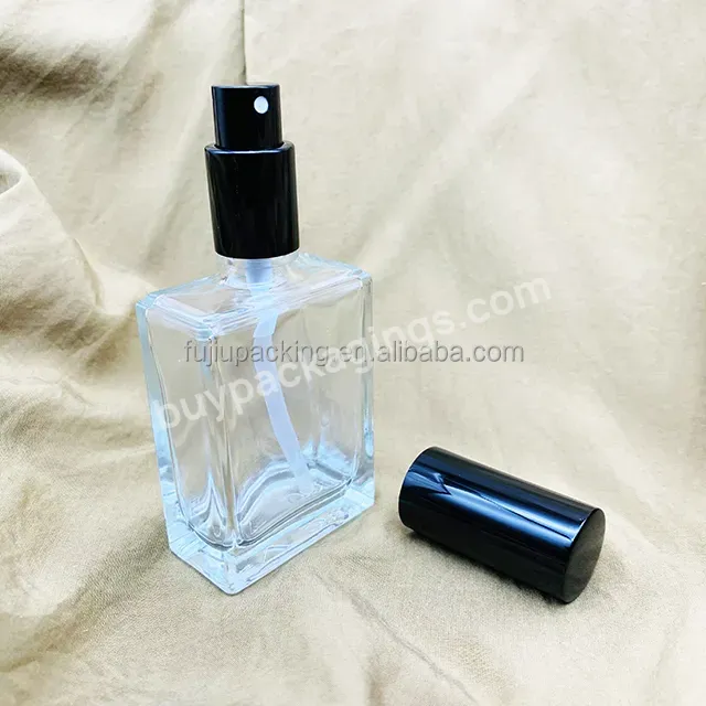 15ml 30ml 50 Ml 100ml Empty Luxury Flat Square Spray Fragrance Parfum Bottle Refillable Perfume Glass Bottle