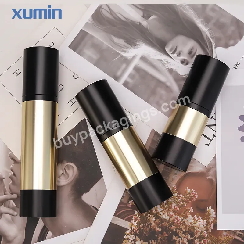 15ml 30ml 50 Ml Airless Pump Bottle Gold Airless Bottle 50ml Pump With Black Cap Airless Pump Bottle For Serum - Buy Airless Pump Bottle Gold,Airless Pump Bottle 50ml Black,Airless Pump Bottle For Serum.