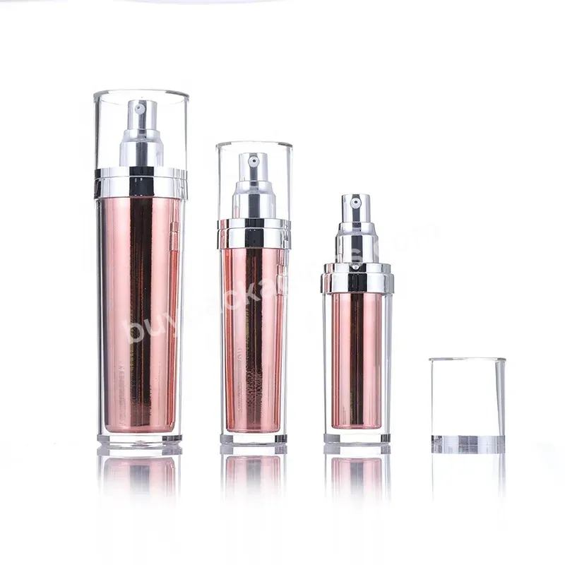 15ml 30ml 50ml 100g Acrylic Lotion Luxury White Serum Matte Pp Silver Pump Airless Jar Airless Pump Bottle