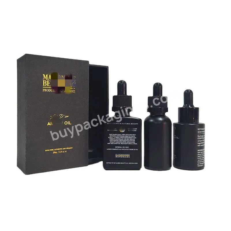 15ml 30ml 50ml 100ml Black Glass Thick Wall Flat Shoulder Rectangle Square Bottles Empty With Cap