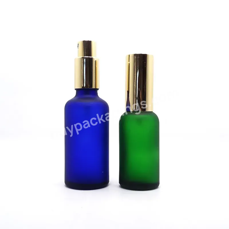 15ml 30ml 50ml 100ml New Design Body Face Care Essential Oil Packaging Blue Green Round Dropper Bottles For Essential Oil