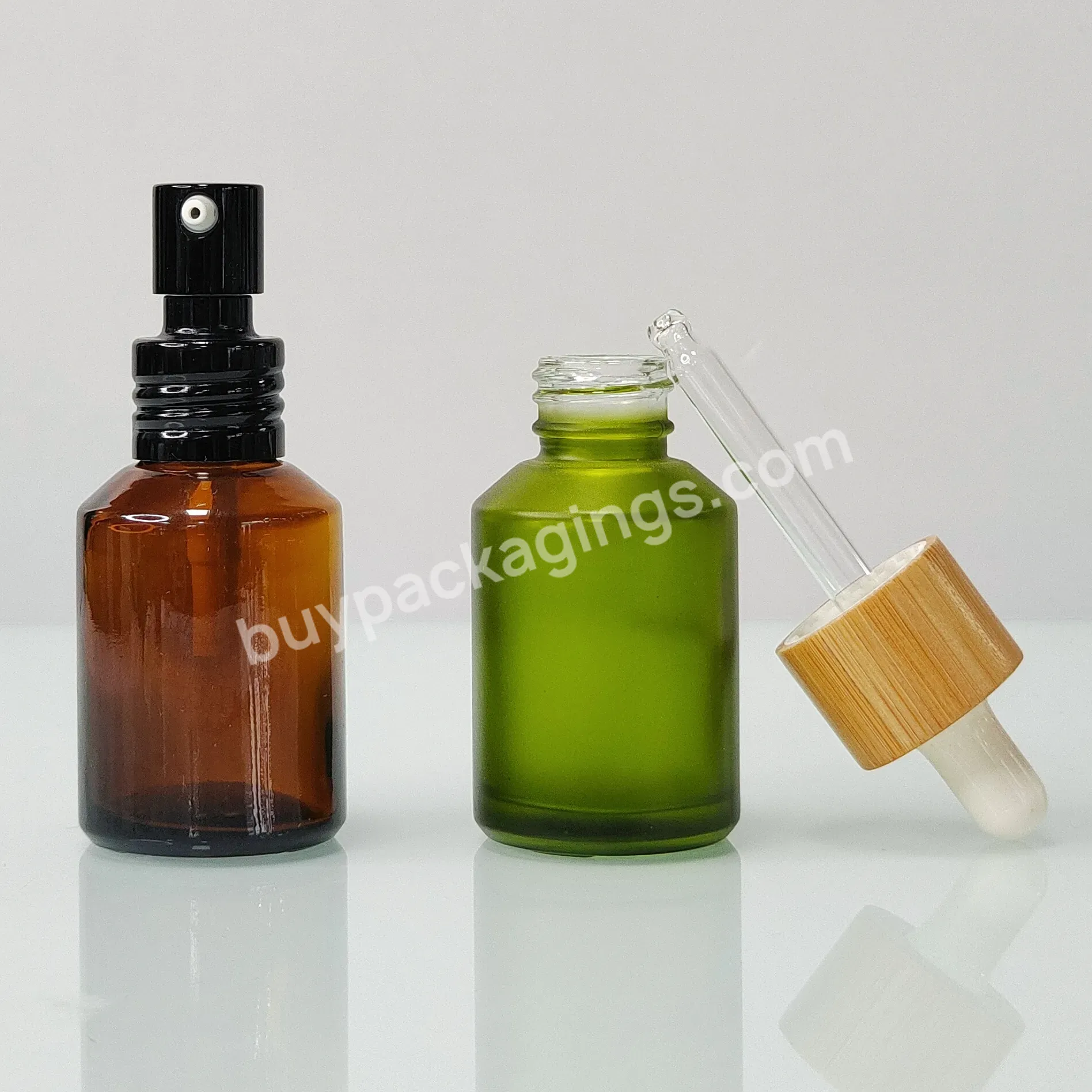 15ml 30ml 50ml 100ml Oblique Shoulder Bottle Cosmetic Container Empty Lotion Bottle With Spray Pump Dropper