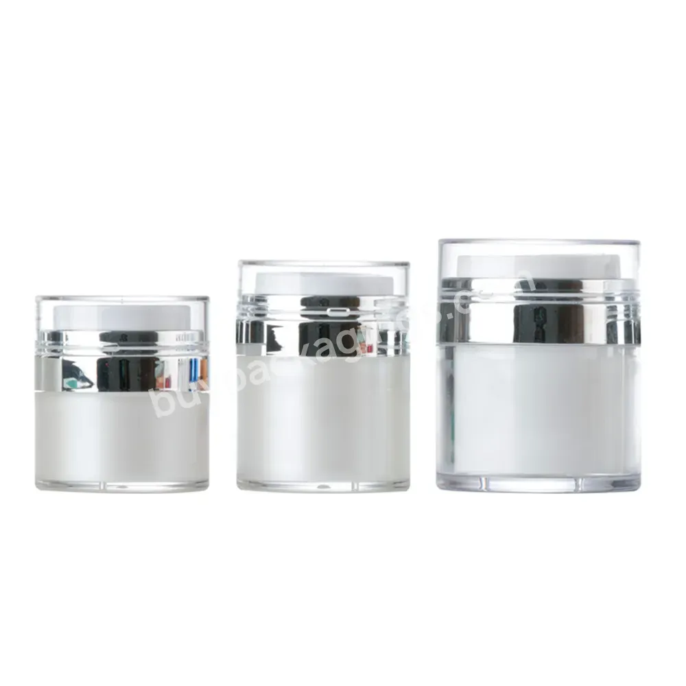 15ml 30ml 50ml 250ml Hot Sale Wholesale Vacuum Pump White Empty Cream Jar Cosmetics Containers Skincare Jars