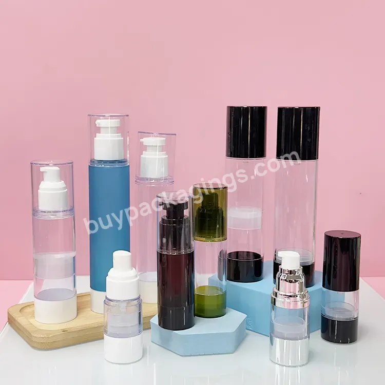 15ml 30ml 50ml 80ml 100ml 120ml Manufacture Plastic Airless Pump Bottle 1oz Lotion /sprayer Pump Dispenser Vacuum Airless Bottle