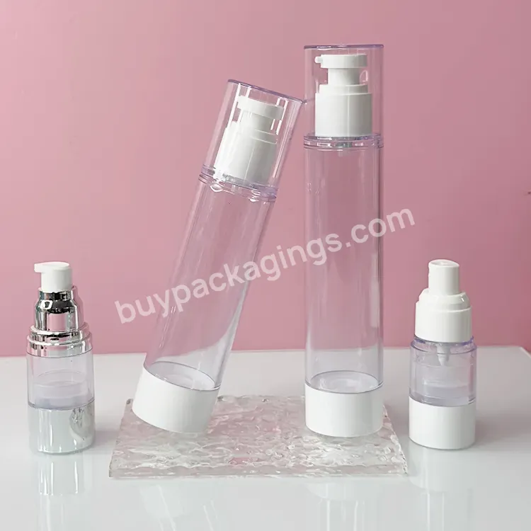 15ml 30ml 50ml 80ml 100ml Plastic As Airless Bottle Transparent Spray Lotion Cosmetic Travel Bottle