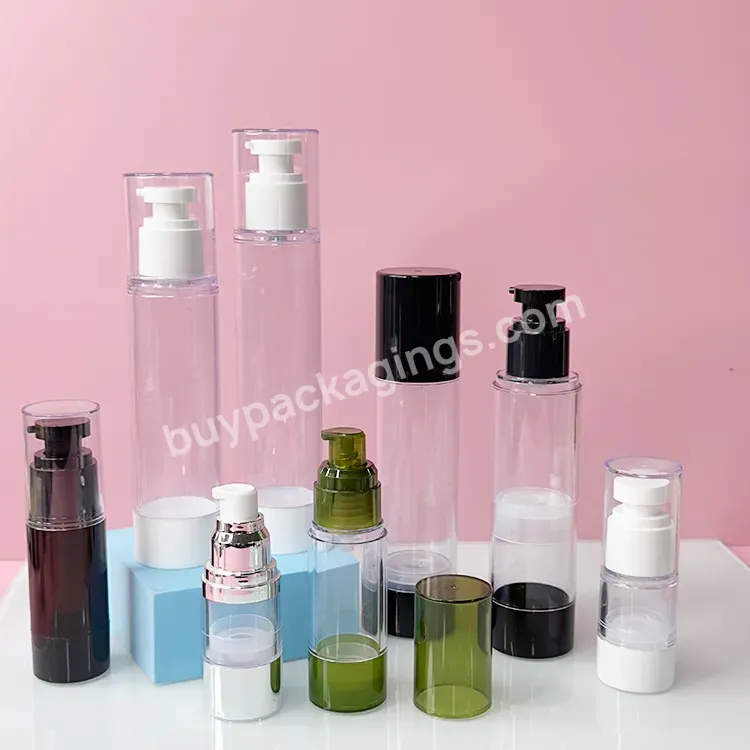 15ml 30ml 50ml 80ml 100ml Plastic As Airless Bottle Transparent Spray Lotion Cosmetic Travel Bottle