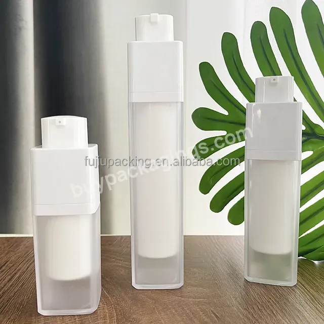 15ml 30ml 50ml Airless Spray Bottles Twist Vacuum Mist Spray Pump Bottle - Buy Silk-screen Printing Cosmetic Bottles Container Square Airless Bottle,15ml 30ml 50ml Rotary Pump White Color Liquid Foundation Lotion Plastic Bottle,Acrylic Eye Lotion Cre