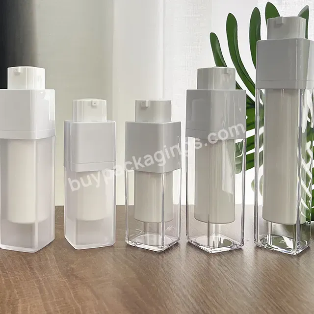 15ml 30ml 50ml Airless Spray Bottles Twist Vacuum Mist Spray Pump Bottle - Buy Silk-screen Printing Cosmetic Bottles Container Square Airless Bottle,15ml 30ml 50ml Rotary Pump White Color Liquid Foundation Lotion Plastic Bottle,Acrylic Eye Lotion Cre