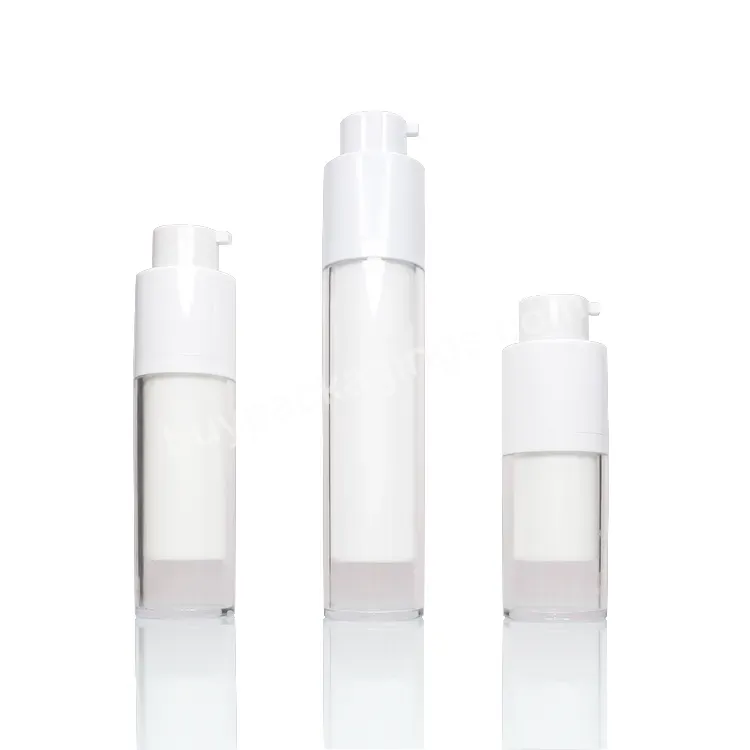 15ml 30ml 50ml Cosmetic Facial Lotion Serum Foundation White Sunscreen Cream Plastic Airless Twist Pump Plastic Bottle