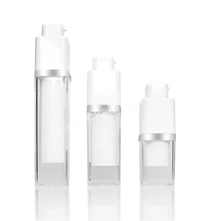 15ml 30ml 50ml Cosmetic Facial Lotion Serum Foundation White Sunscreen Cream Plastic Airless Twist Pump Plastic Bottle