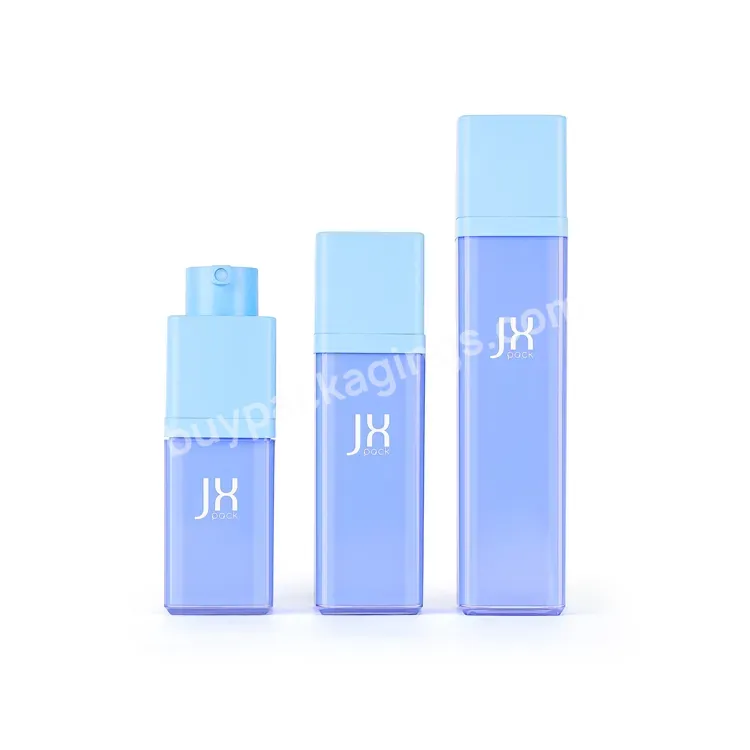 15ml 30ml 50ml Refillable Square Plastic Cosmetic Airless Spray Pump Bottle With Twist Cap