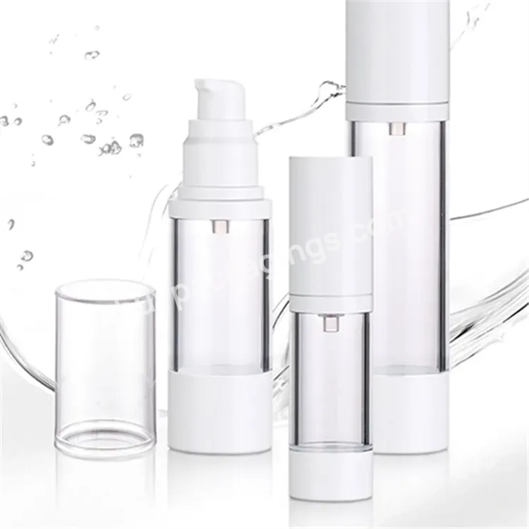 15ml 30ml 50ml Transparent Transparent White Plastic As Airless Sprayer Pump Bottles