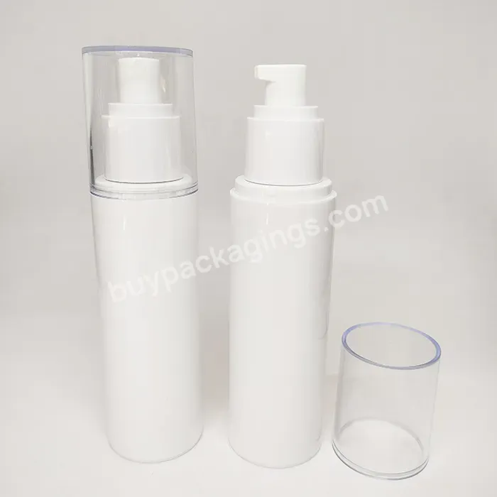 15ml 30ml 50ml White Airless Pump Bottle Matte Cosmetic Plastic Lotion Bottle Packaging With Pump