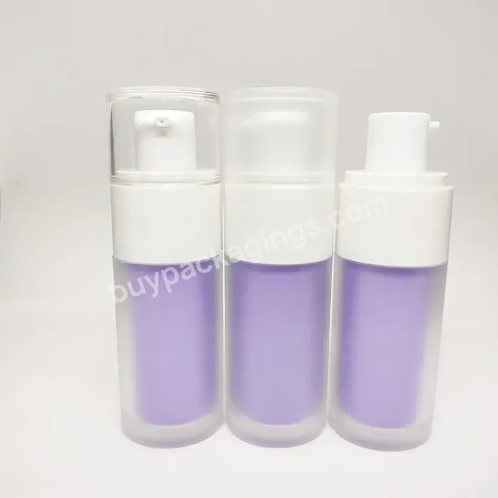 15ml 30ml 50ml White Airless Pump Bottle Matte Cosmetic Plastic Lotion Bottle Packaging With Pump